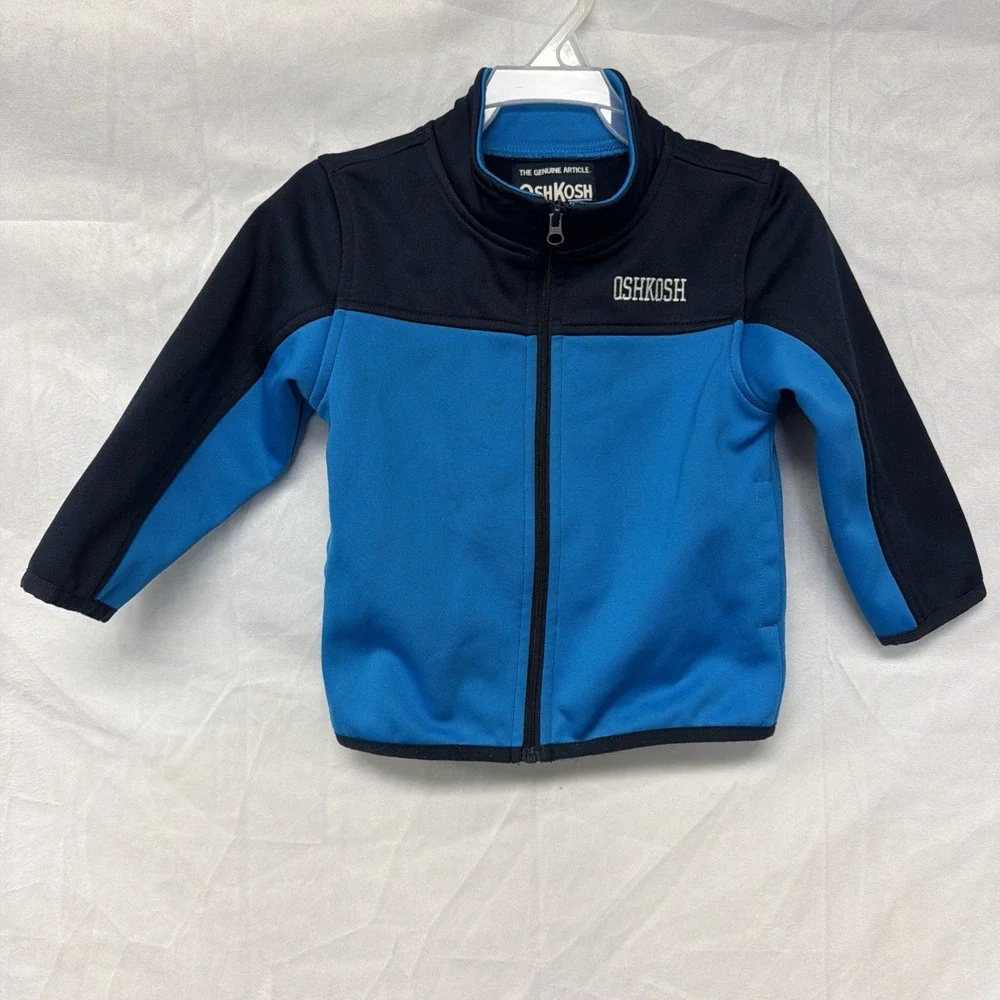 Osh Kosh Bgosh Black Blue‎ Full Zip Jacket Size 24 Month Baby